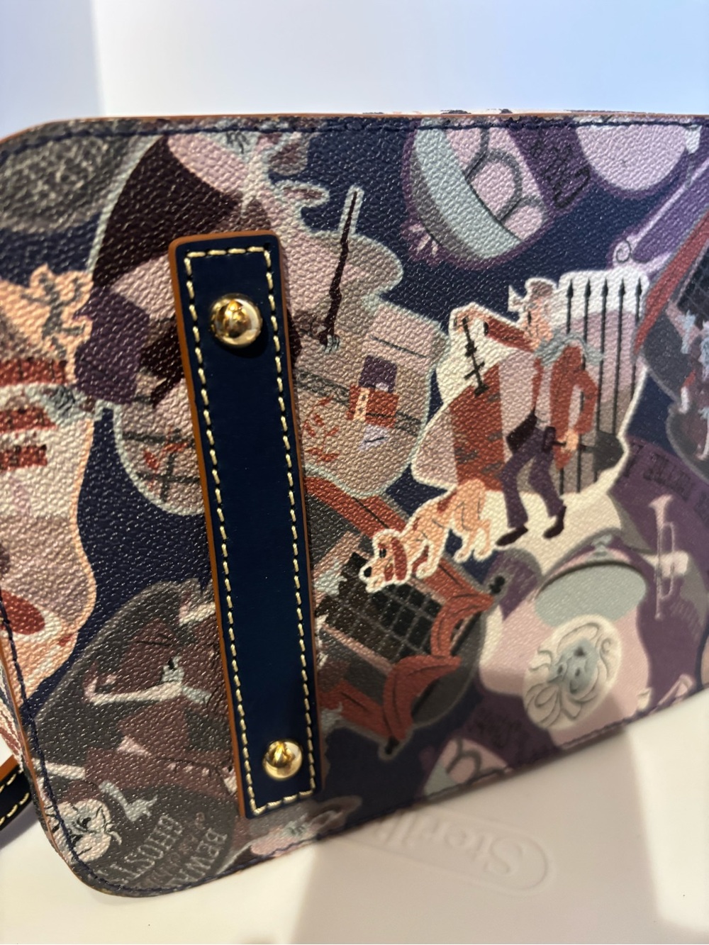 Dooney & Bourke Haunted Mansion Satchel with Navy Trim - Picture 9 of 13